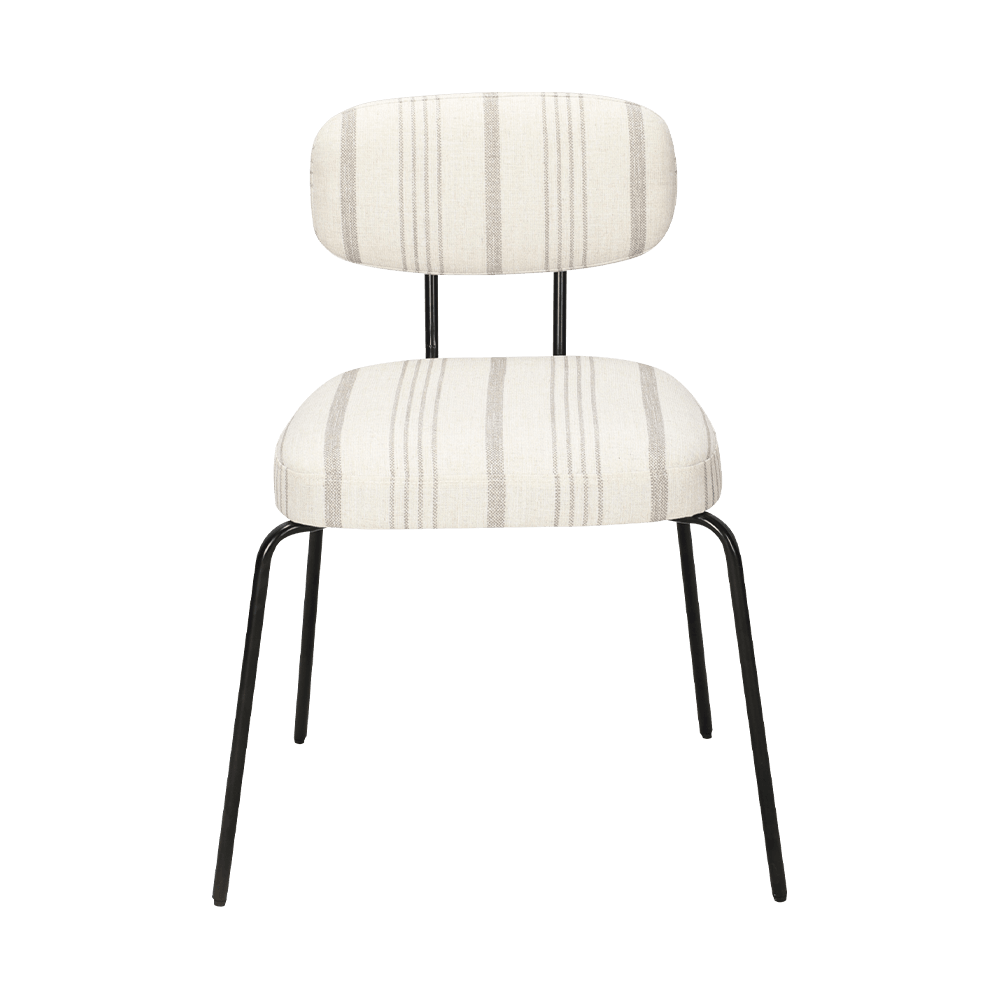 Белый современный металлический обеденный стул