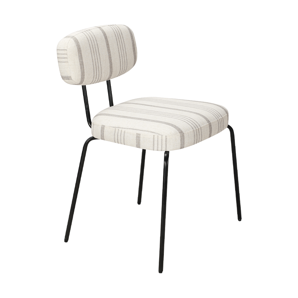 Белый современный металлический обеденный стул