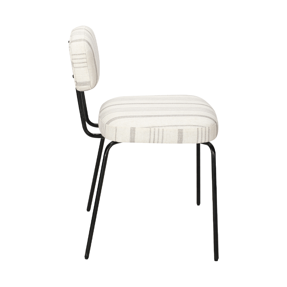 Белый современный металлический обеденный стул