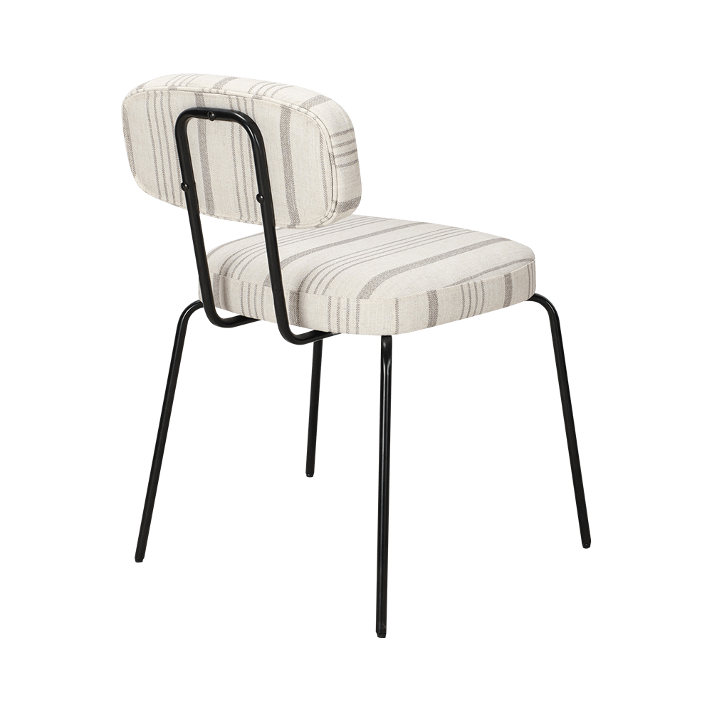 Белый современный металлический обеденный стул