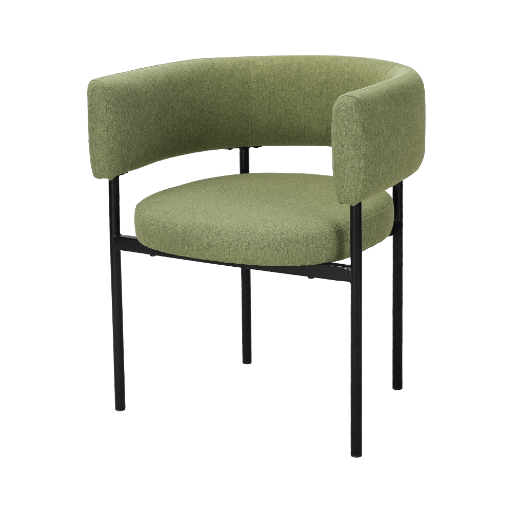 Кислотный зеленый металлический обеденный стул