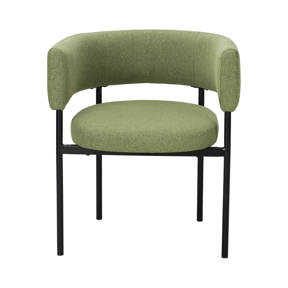 Кислотный зеленый металлический обеденный стул