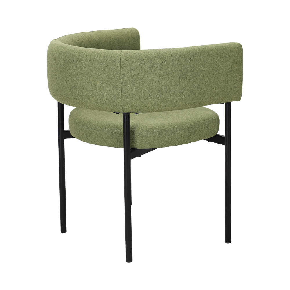 Кислотный зеленый металлический обеденный стул